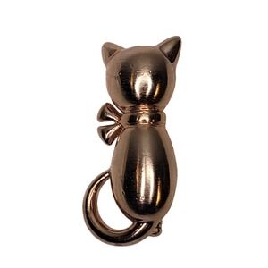 Rose Gold Cat Brooch Pin Sitting Kitty Cute Sweet Classic Minimalist Gift